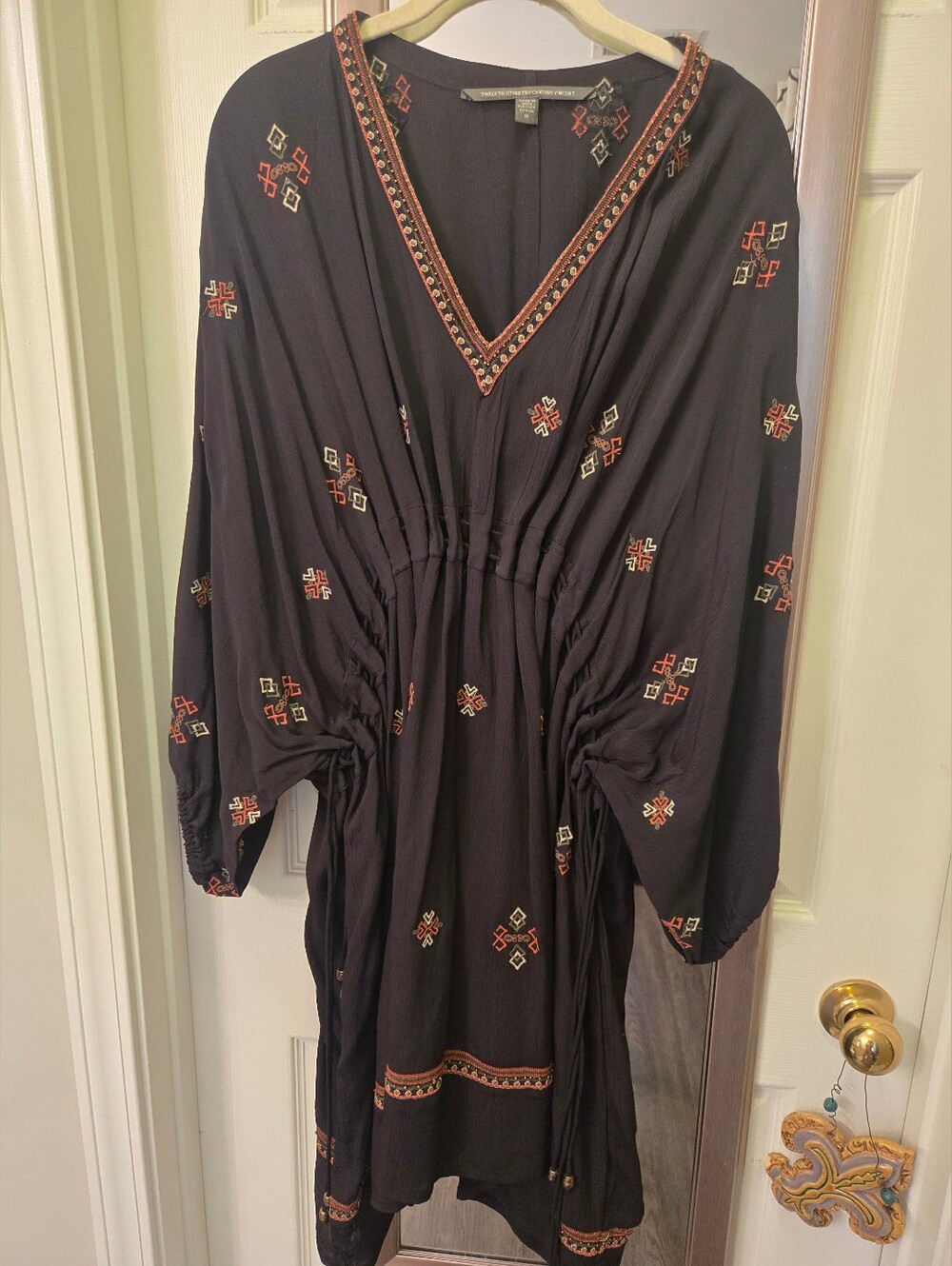 Vincent Bohemian Embroidered "Zola" Kaftan Dress